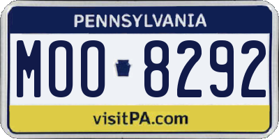 PA license plate MOO8292