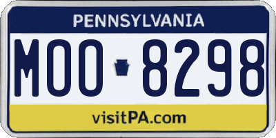 PA license plate MOO8298