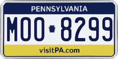 PA license plate MOO8299