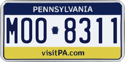 PA license plate MOO8311