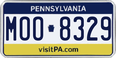 PA license plate MOO8329