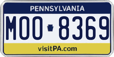 PA license plate MOO8369