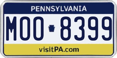 PA license plate MOO8399