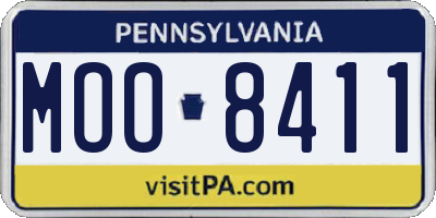 PA license plate MOO8411