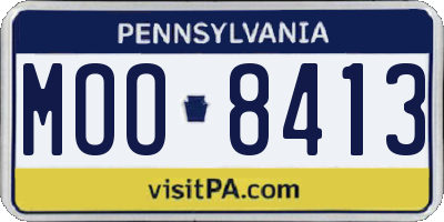 PA license plate MOO8413