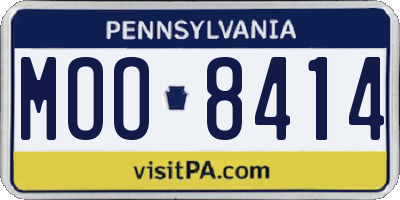 PA license plate MOO8414