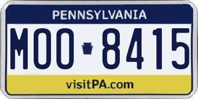 PA license plate MOO8415