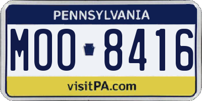 PA license plate MOO8416