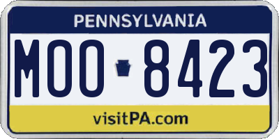 PA license plate MOO8423