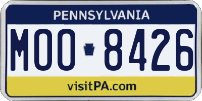 PA license plate MOO8426