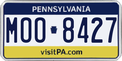 PA license plate MOO8427