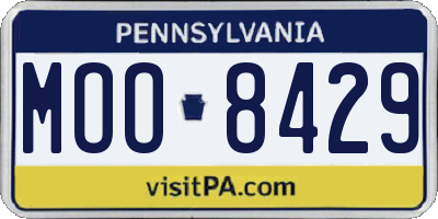 PA license plate MOO8429