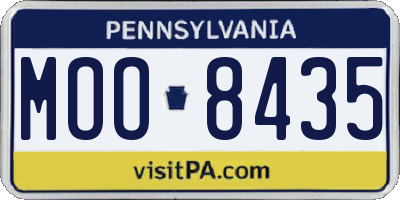 PA license plate MOO8435