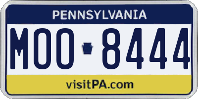 PA license plate MOO8444