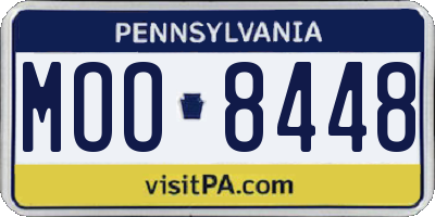 PA license plate MOO8448