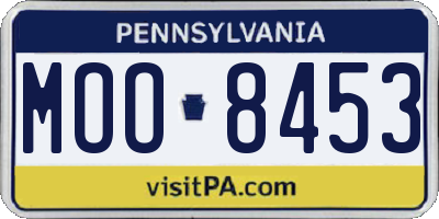 PA license plate MOO8453