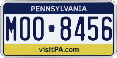 PA license plate MOO8456