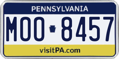 PA license plate MOO8457