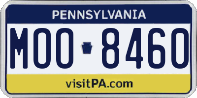 PA license plate MOO8460