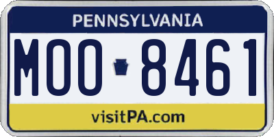PA license plate MOO8461