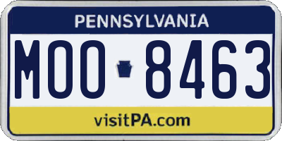 PA license plate MOO8463
