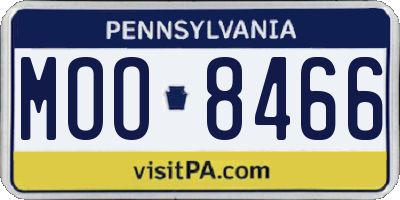 PA license plate MOO8466