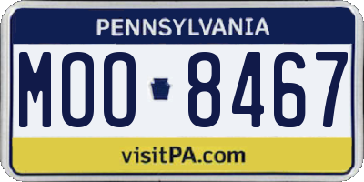 PA license plate MOO8467