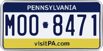 PA license plate MOO8471