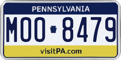 PA license plate MOO8479