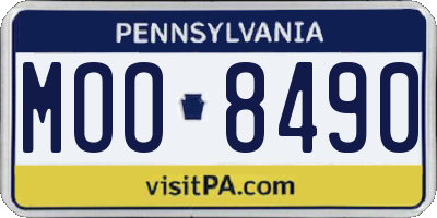 PA license plate MOO8490