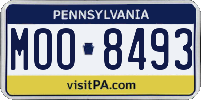 PA license plate MOO8493