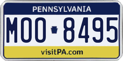 PA license plate MOO8495