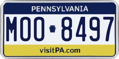 PA license plate MOO8497