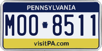 PA license plate MOO8511