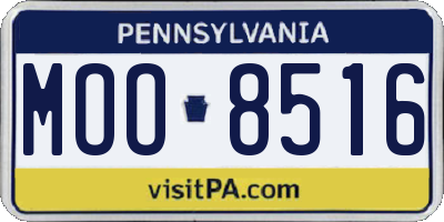 PA license plate MOO8516