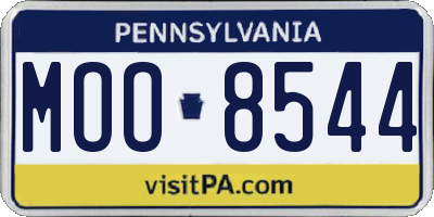 PA license plate MOO8544