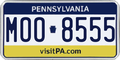 PA license plate MOO8555