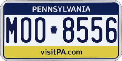 PA license plate MOO8556
