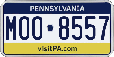 PA license plate MOO8557