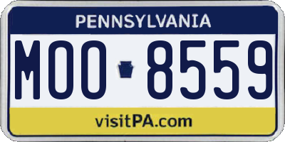 PA license plate MOO8559