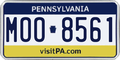 PA license plate MOO8561