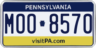 PA license plate MOO8570