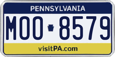 PA license plate MOO8579