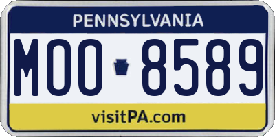 PA license plate MOO8589