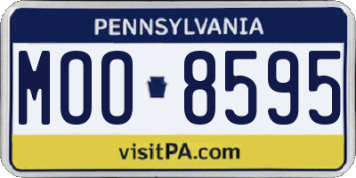 PA license plate MOO8595