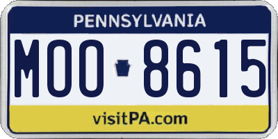 PA license plate MOO8615