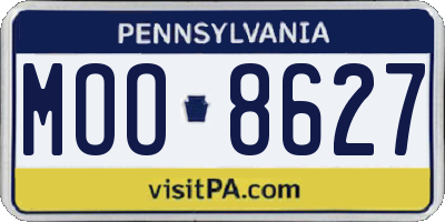 PA license plate MOO8627
