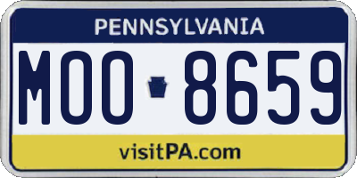 PA license plate MOO8659