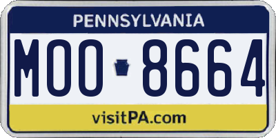 PA license plate MOO8664
