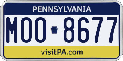 PA license plate MOO8677